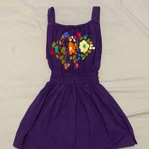 purple fiesta style tank top with floral boarder only used once